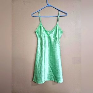 LA VIE EN ROSE Satin Slip Night Mini Dress